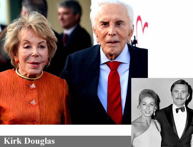 Kirk Douglas 2016 and wife