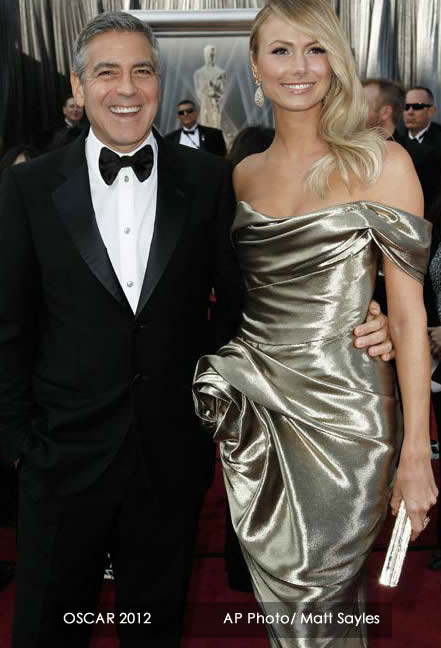 George Clooney Stacy Keibler Oscar2012