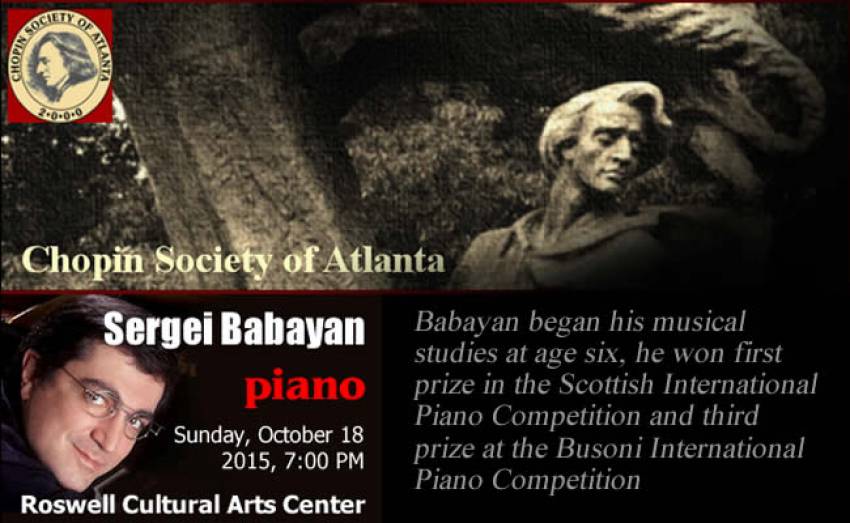 Sergei Babayan, piano. Roswell Cultural Arts Center